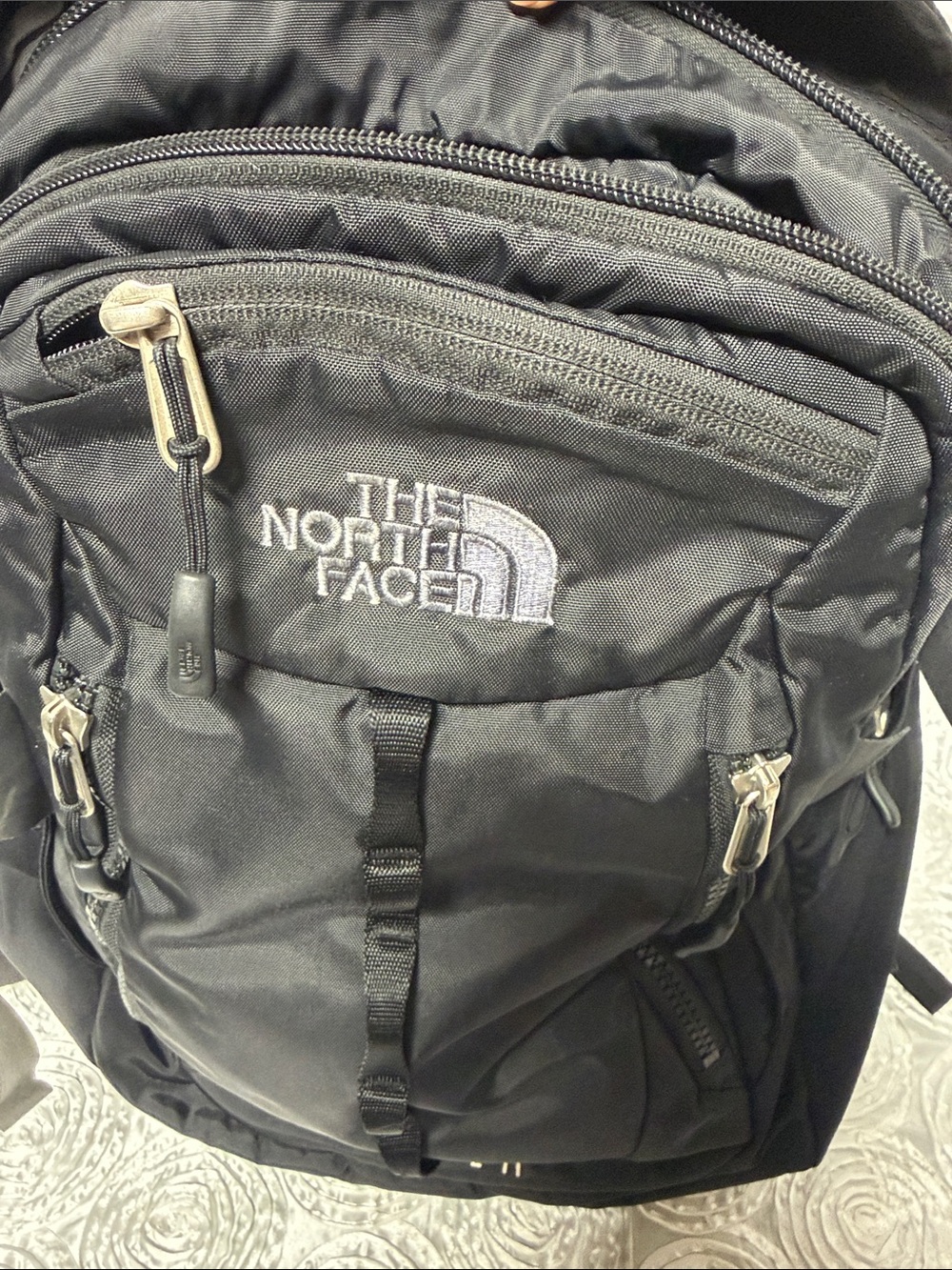 The North Face Black Backpack with Silver Logo - Picture 9 of 15